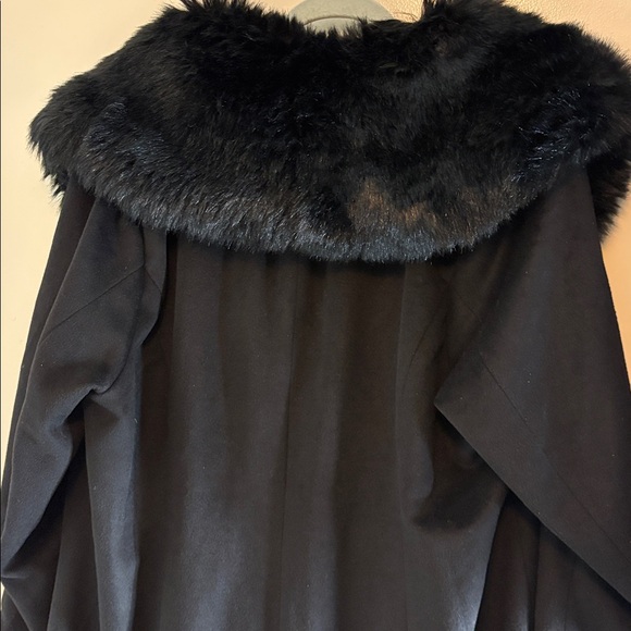 Jessica London Plus Size Long Wool-blend Coat With Faux Fur Collar 24 - Picture 6 of 9